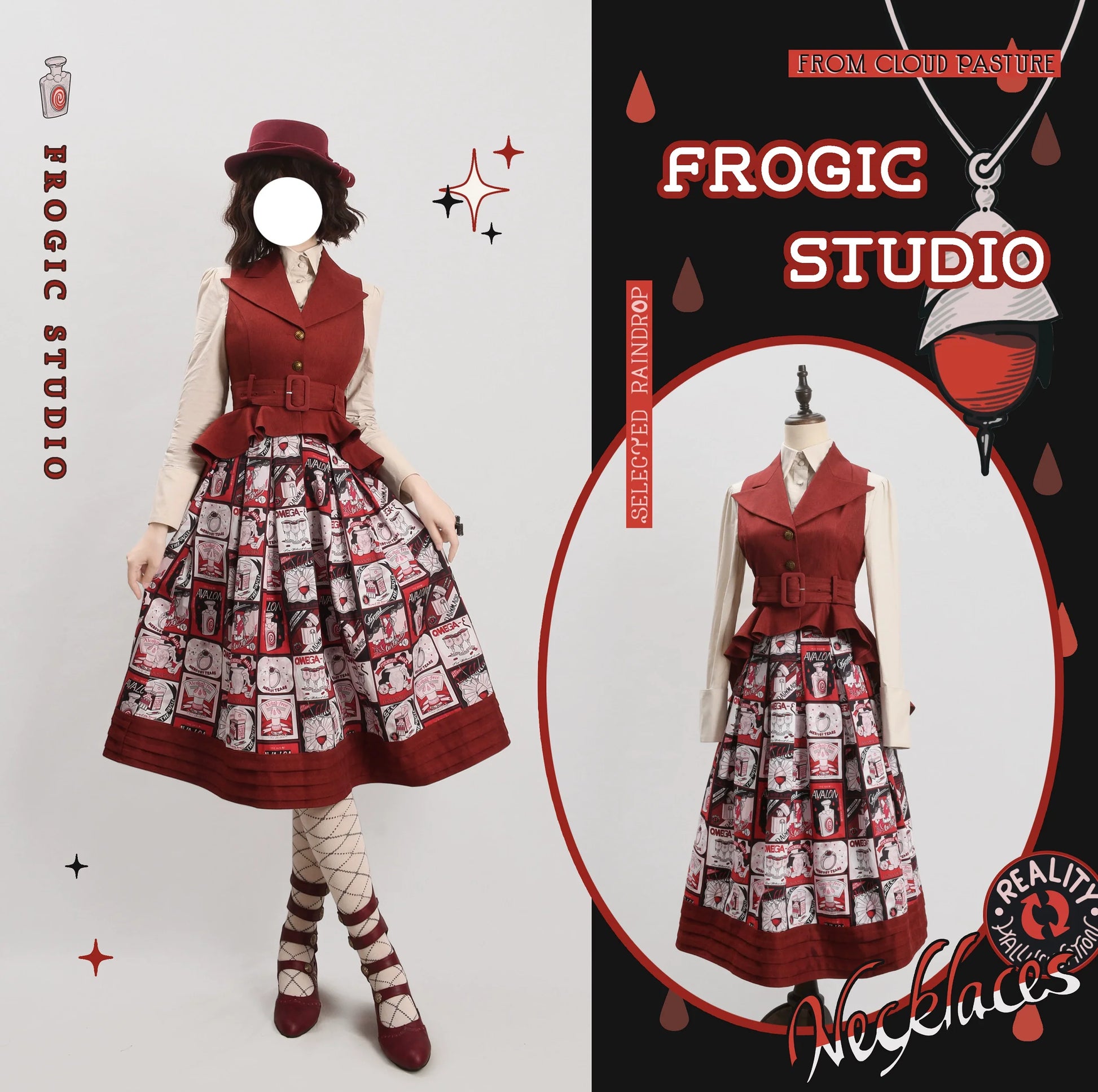 Frogic Studio - Magic Pharmacy - Vintage Lolita Vest Retro High-Waisted Lolita Vest