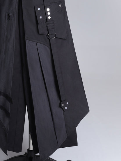 Your Princess - Nightblade - Black Ouji Lolita Apron Pants Suit