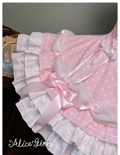 Alice Girl - Old School Polka Dots - Halter Neck Sweet Lolita OP Dress