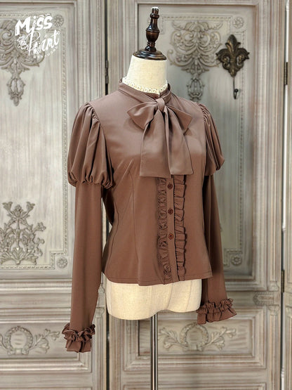 Miss Point - Classical Chocolate - Classic Lolita Blouse Customized Reteo Lolita Shirt