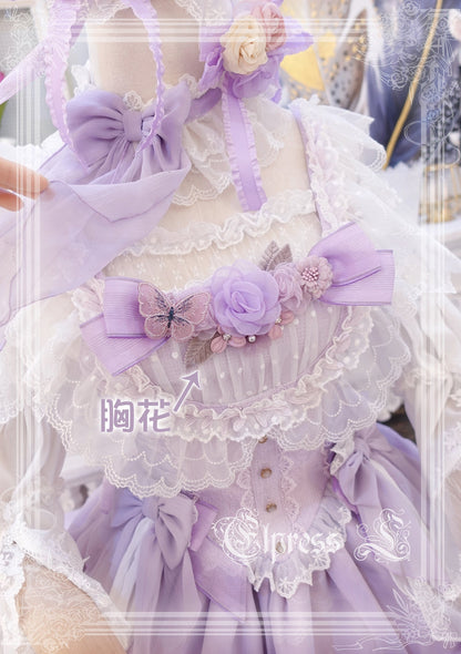 Elpress L - 3D Flower Lolita Hairband Cuff Brooch Multicolors