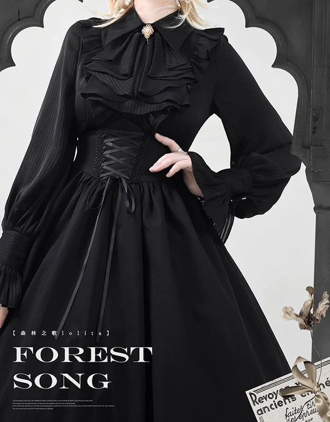 Forest Song - Astris - Classic Lolita SK Double-sided Wearing Fishbone Skirt