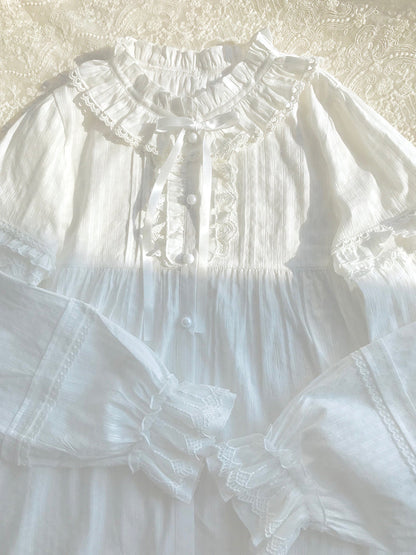 Yilia - Elegant Cotton Long-Sleeved Shirt