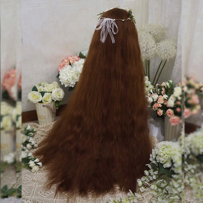 Imperial Tea - 120cm Long Lolita Wig Natural Hair with Corn Curl