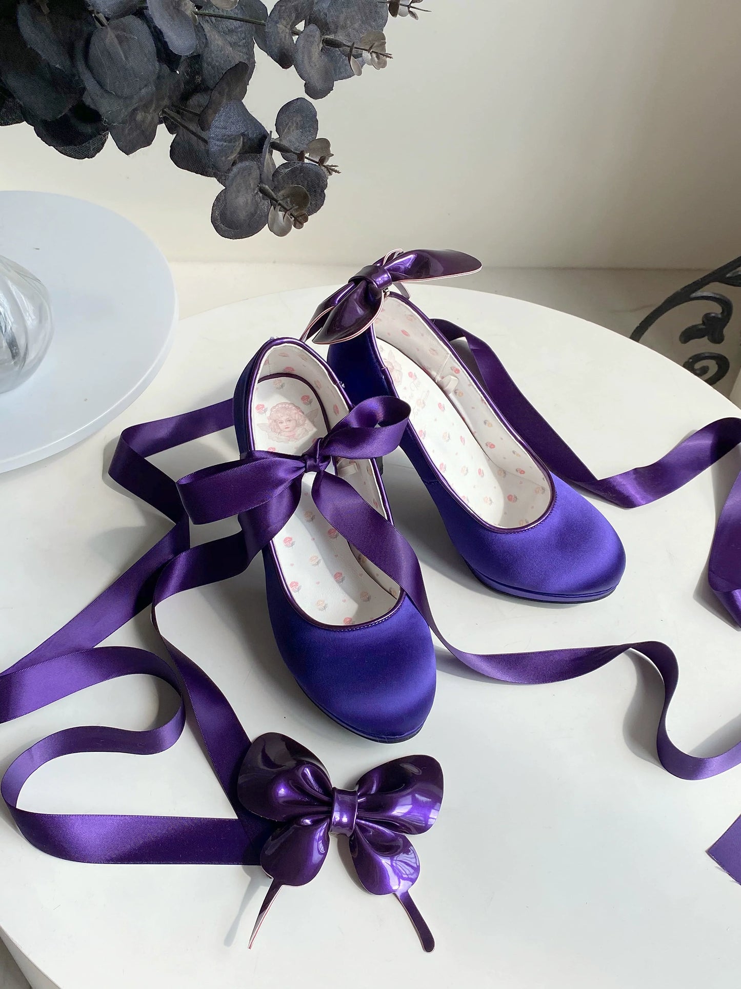 Pure Tea For Dream - Butterfly Specimen - Ballet Style Lolita Shoes Elegant Platform Lolita Heels