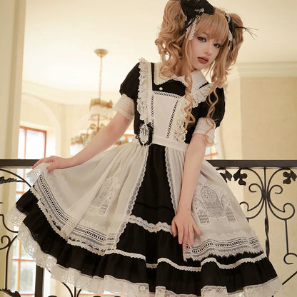 Mademoiselle Pearl - Winter Evening Prayer - Gothic Lolita Jumper Dress Embroidered Candlestick OP Dress