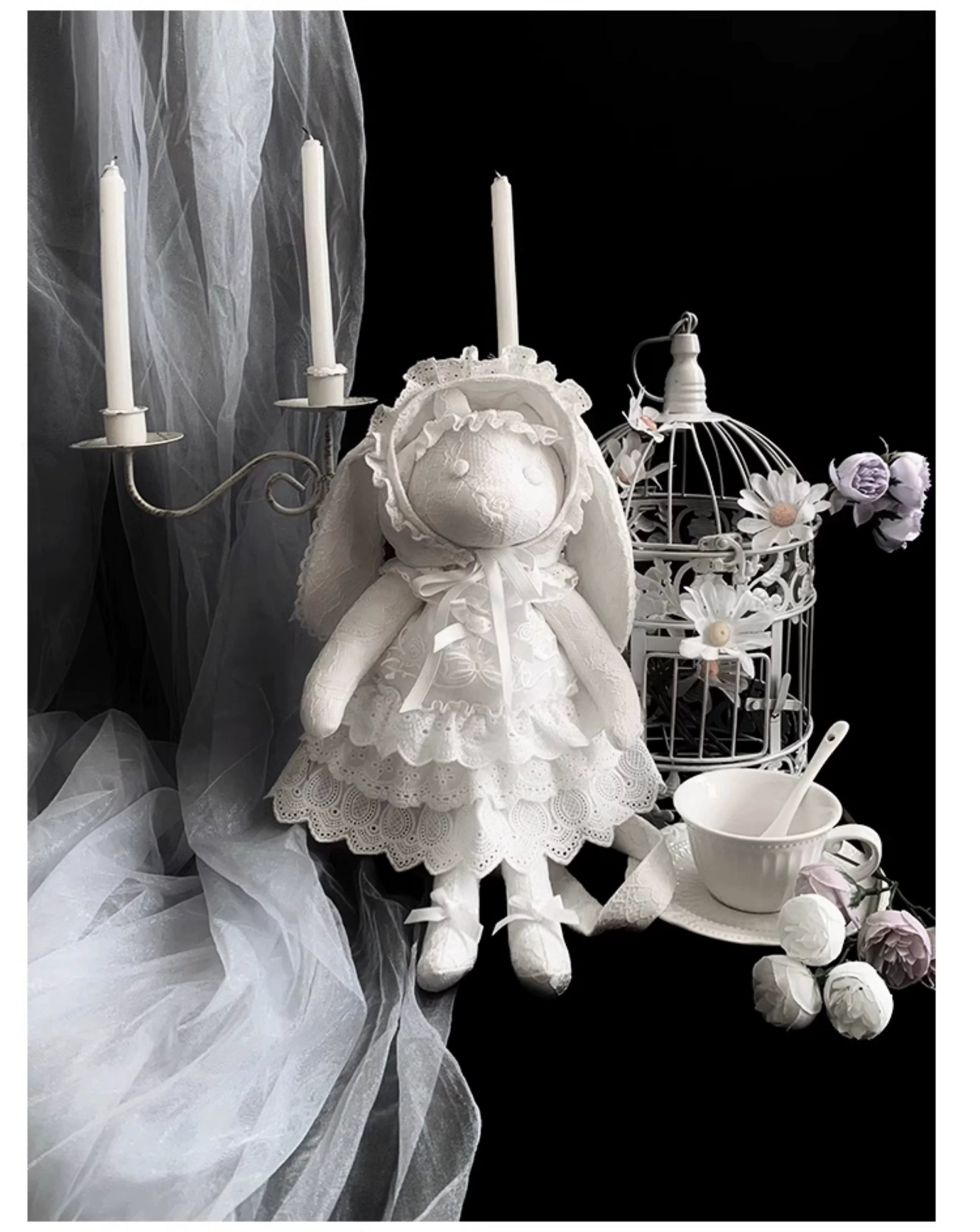 With PUJI - Puppet Box - Kawaii Lolita Bag Lamb Kitten Detachable Bag Dress Hat