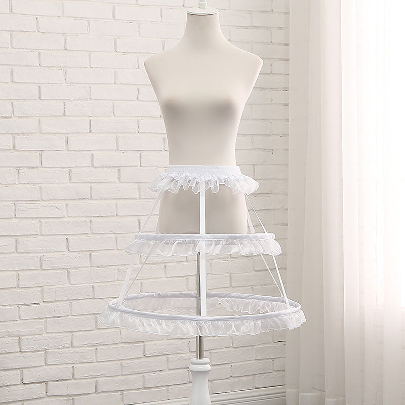 Manyiluo - Adjustable Lolita Petticoat Fish-bone Hollow-out Pannier