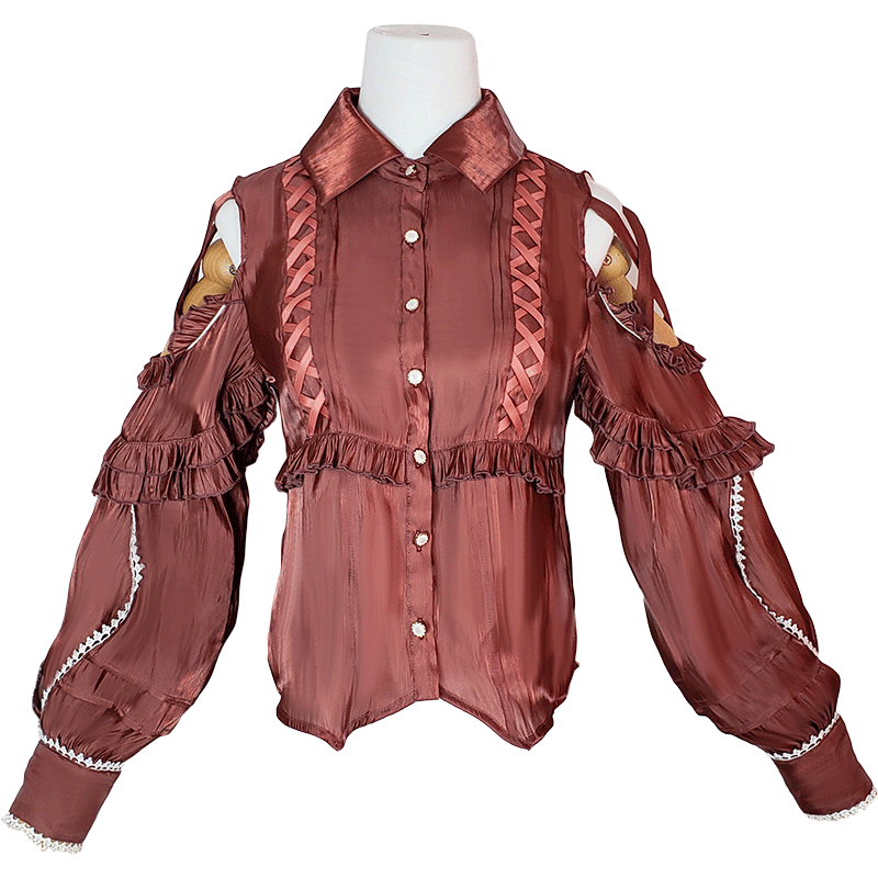 OCELOT - Lolita Blouse Yuelong Poem Long Sleeve Inner Shirt