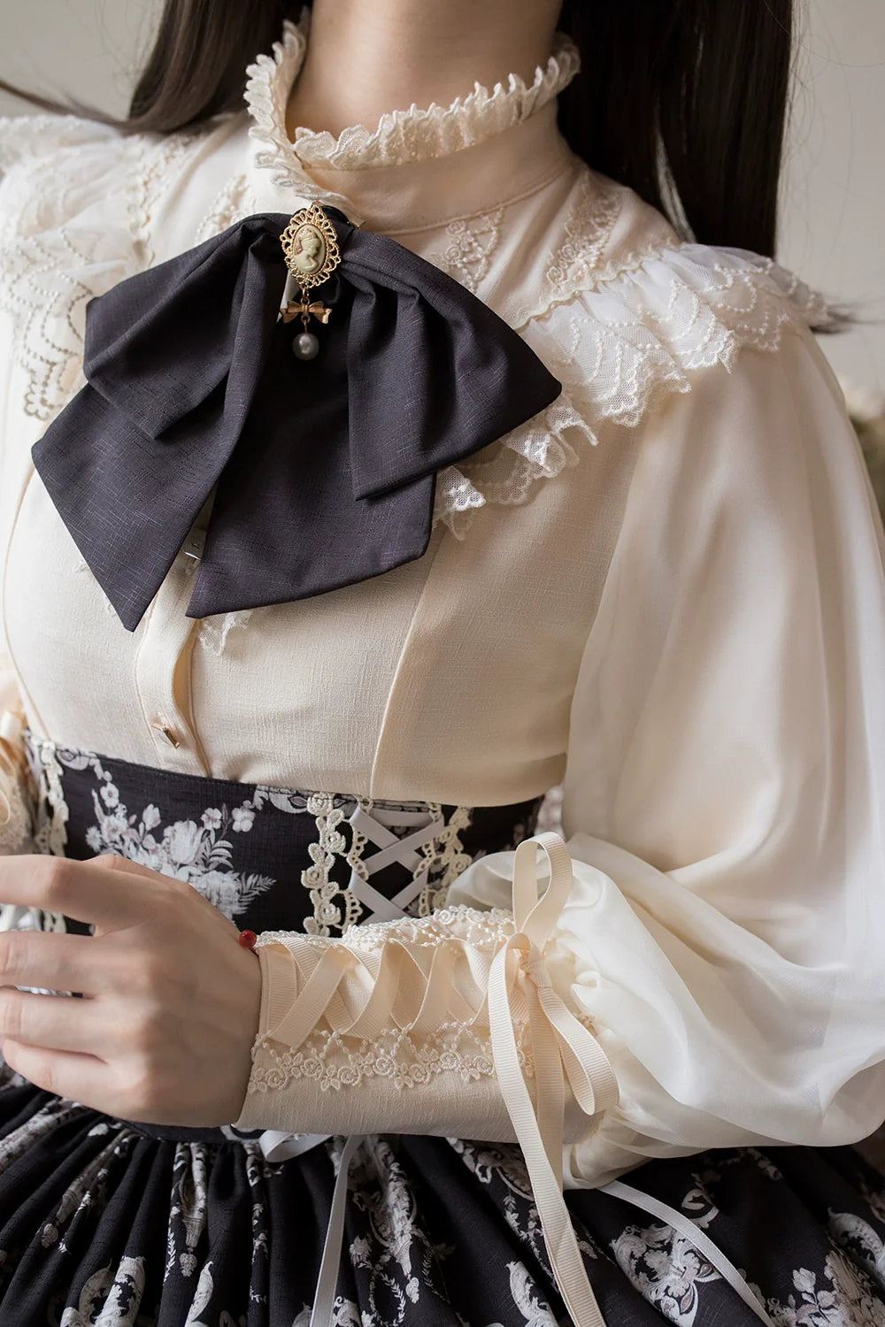 Miss Point - Customized Vintage Lolita Skirt Elegant Pullover Fishbone SK