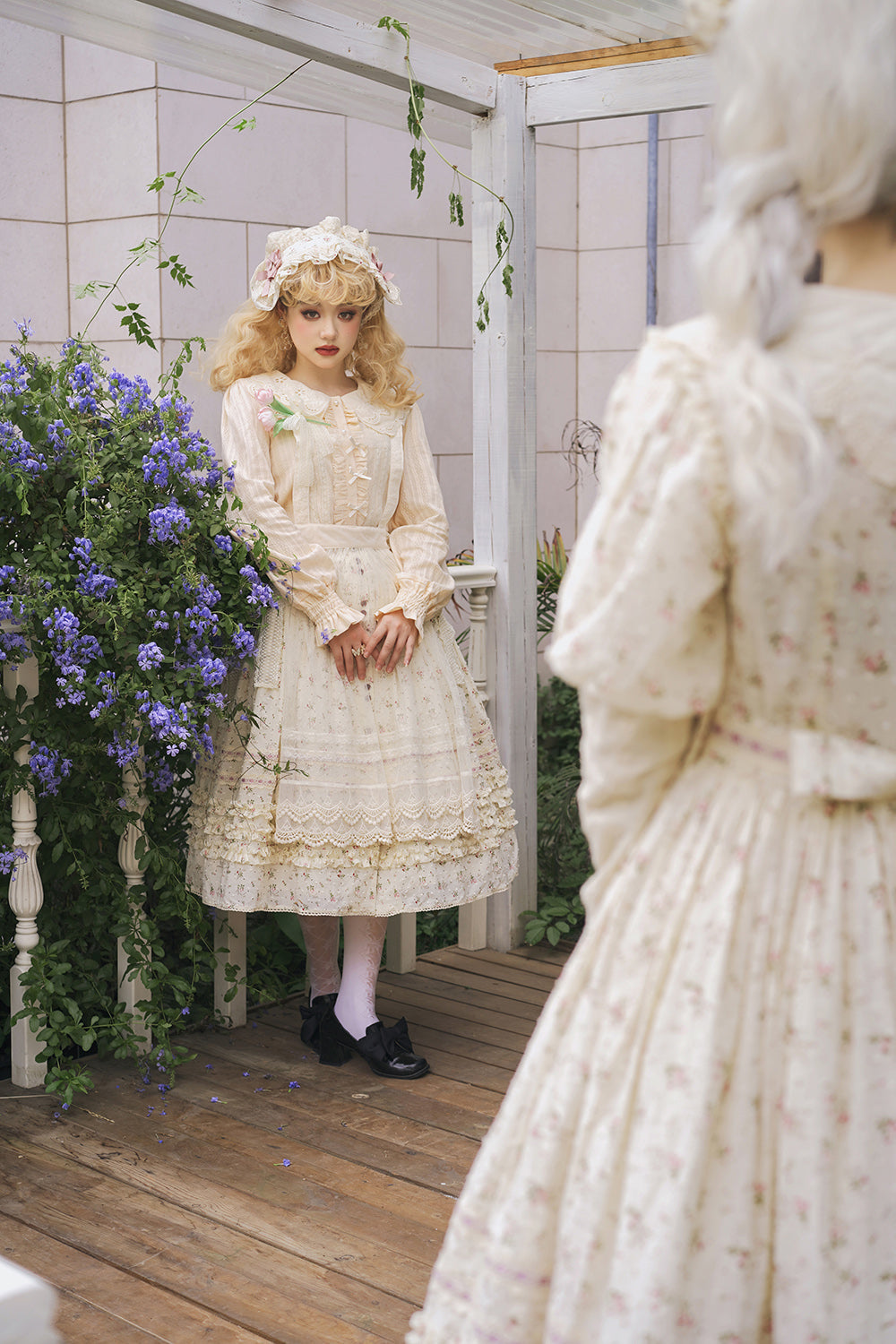 Miss Point - Flower and Alice - Idyllic Retro Floral Country Lolita SK