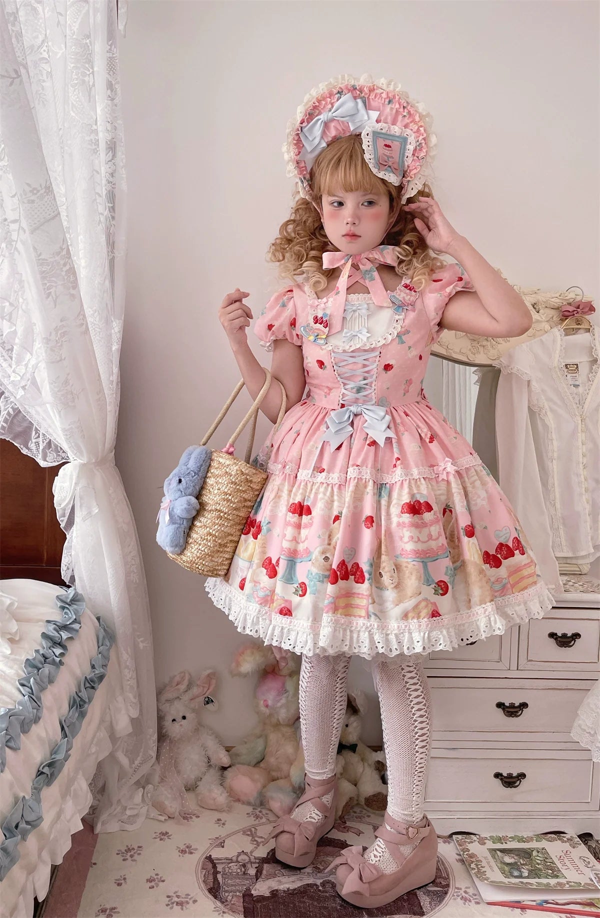 Dark Star Island - Honey Bunny Cake - Sweet Lolita JSK/OP/Strap SK/Shirt