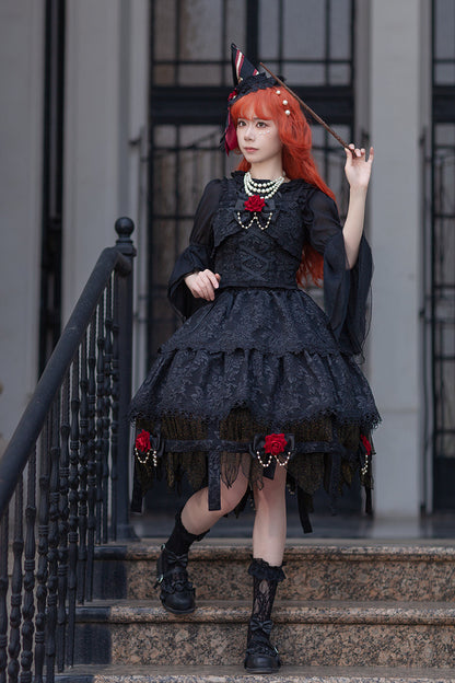 Infanta - Witch's Apprentice - Gothic Lolita Split Type Black Suit