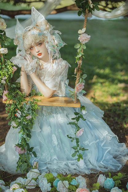 FantasyMirror - Exquisite Butterfly JSK Floral Wedding Lolita JSK Dress