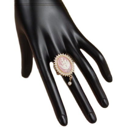 Rose of Sharon - Cameo Lolita Pearl Rings 4 Colors