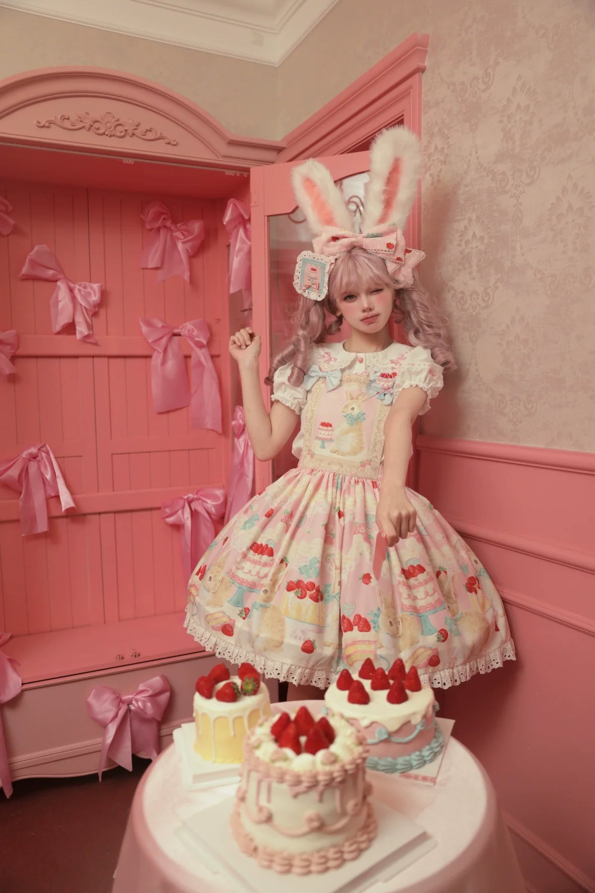 Dark Star Island - Honey Bunny Cake - Sweet Lolita JSK/OP/Strap SK/Shirt