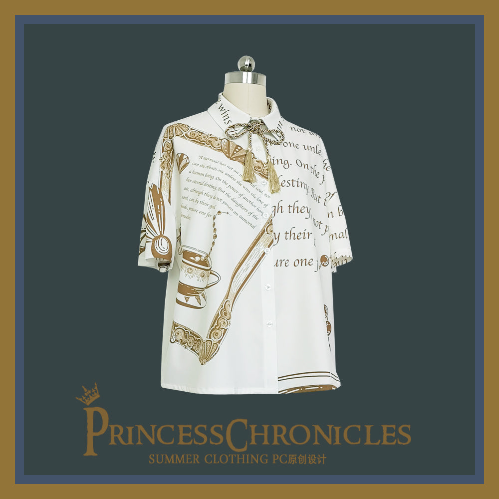 Princess Chronicles - Dark Fairy Tale - Ouji Lolita Casual Shorts Shirts