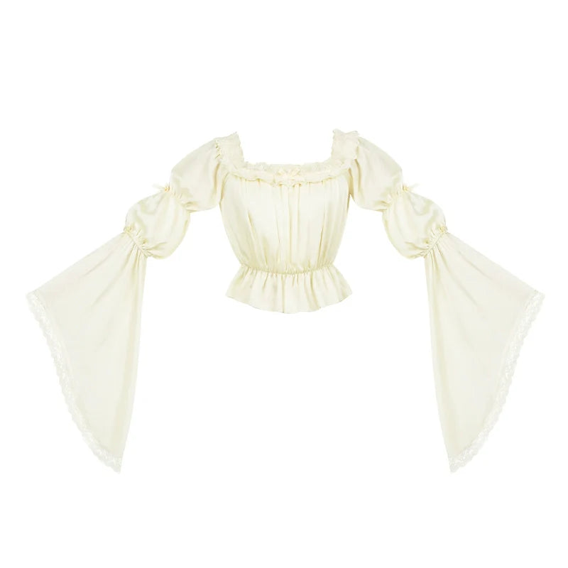 With PUJI - Blooming Rose - Chiffon Classic Lolita Dress Set Painting Styled OP & JSK