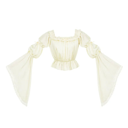 With PUJI - Blooming Rose - Chiffon Classic Lolita Dress Set Painting Styled OP & JSK