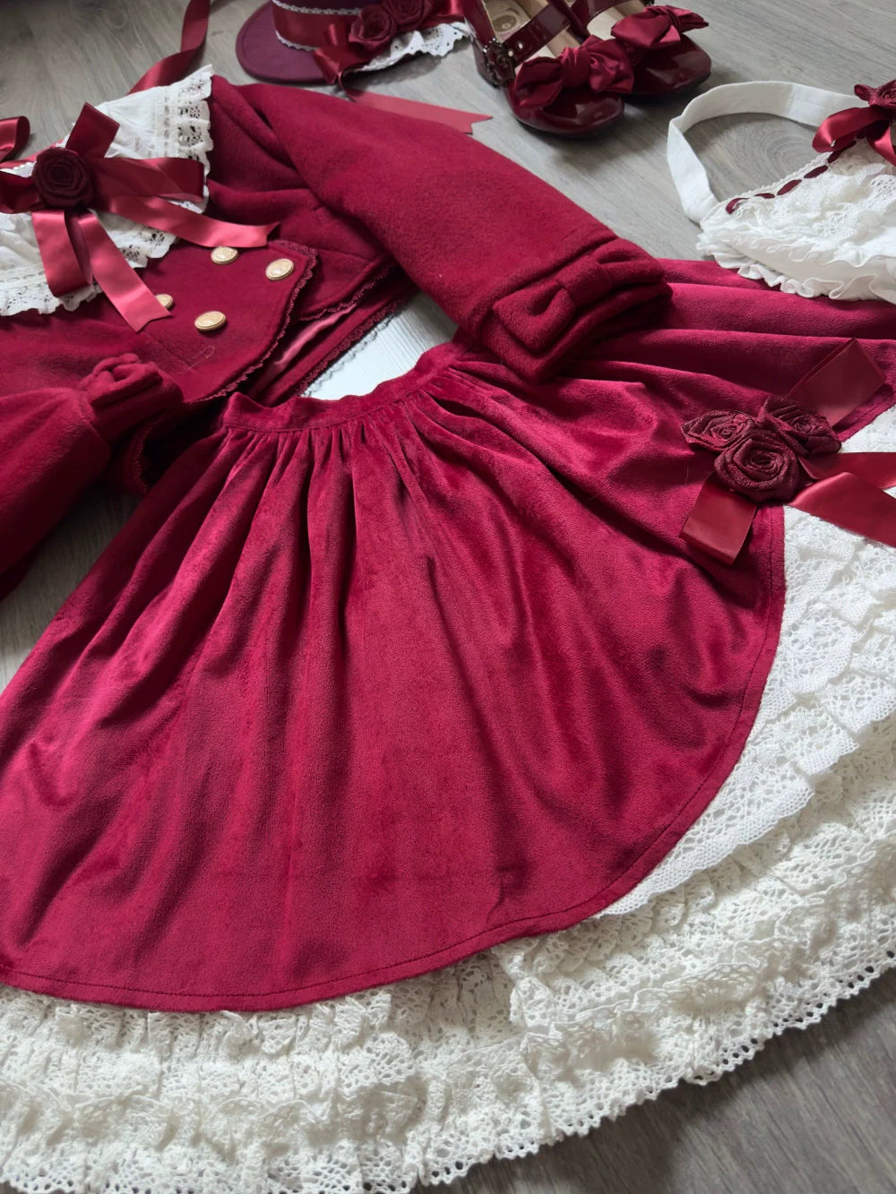 LeMiroir - Winter Solstice - Elegant Lolita Winter Short Coat & SK