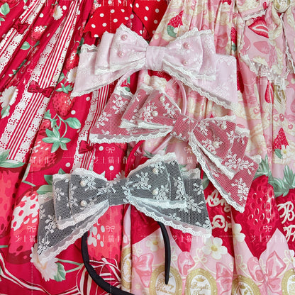 Cheese Cat - Sweet Lolita KC Lace Butterfly Lolita KC with Pearl