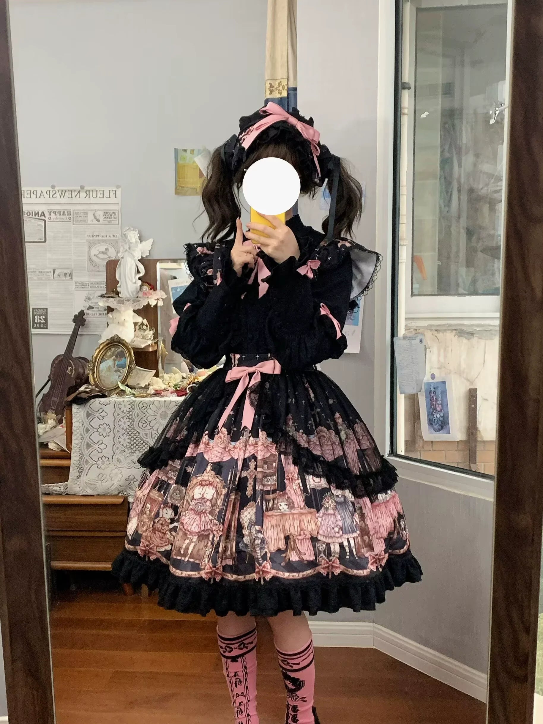 Uncle's Workshop - Missing Lamb Case - Gothic Lolita Dress Set with Sheep Prints