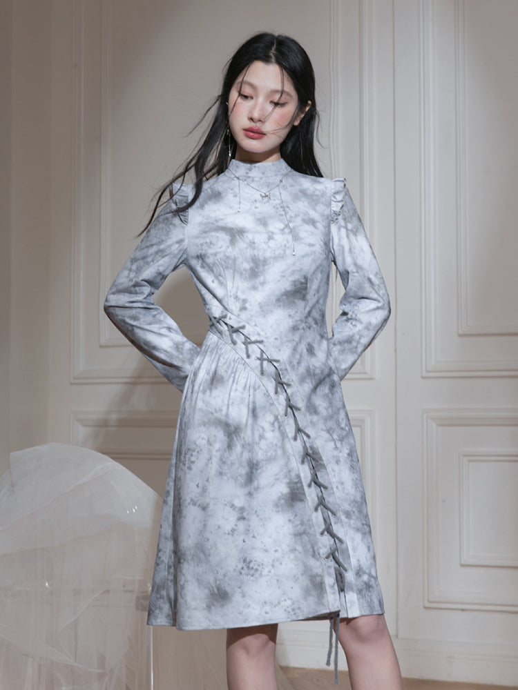 Spring print dress【s0000007223】