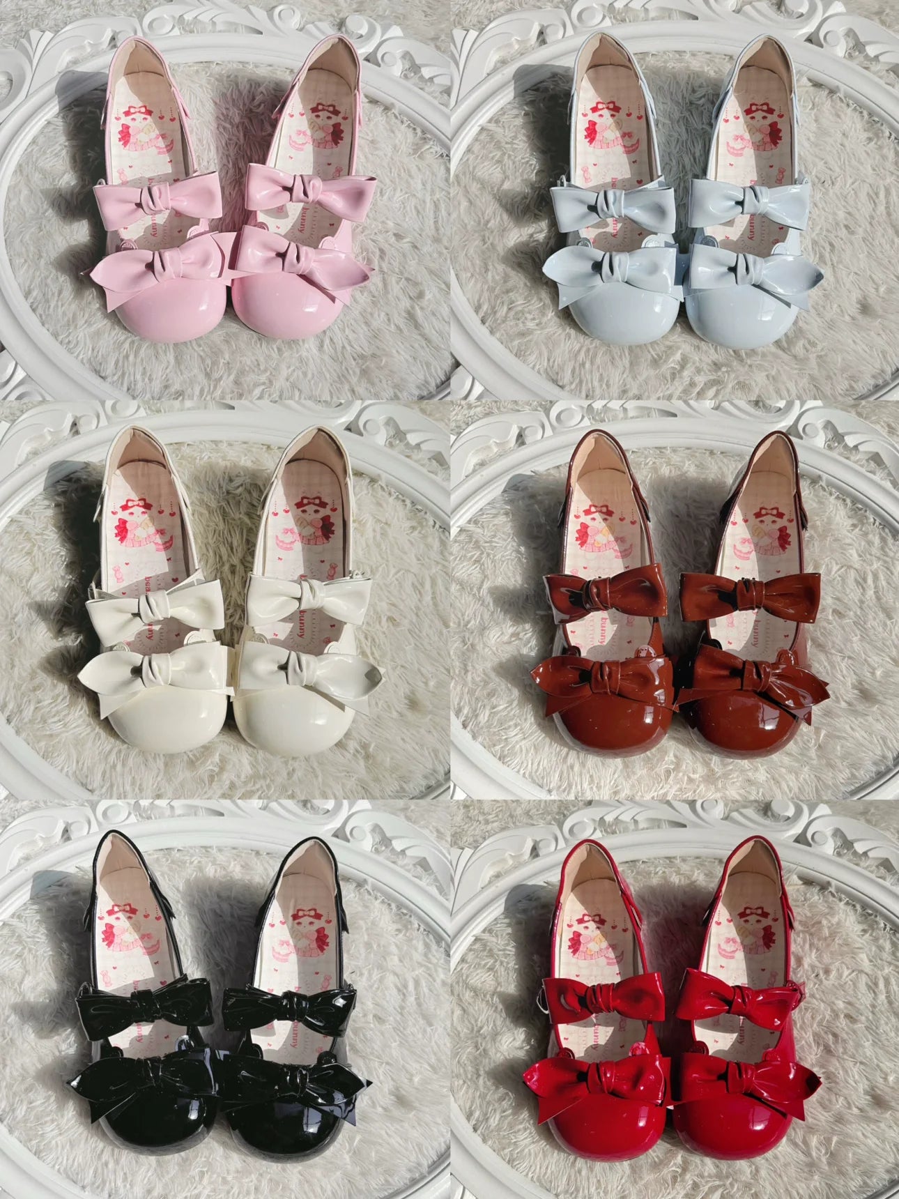 Beauty Bunny - Kawaii Lolita Shoes Low Heels Round Toe PU Shoes