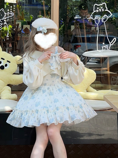 KuMa Lolita - Twilight Rose - Sweet Lolita Dress Sweater and JSK