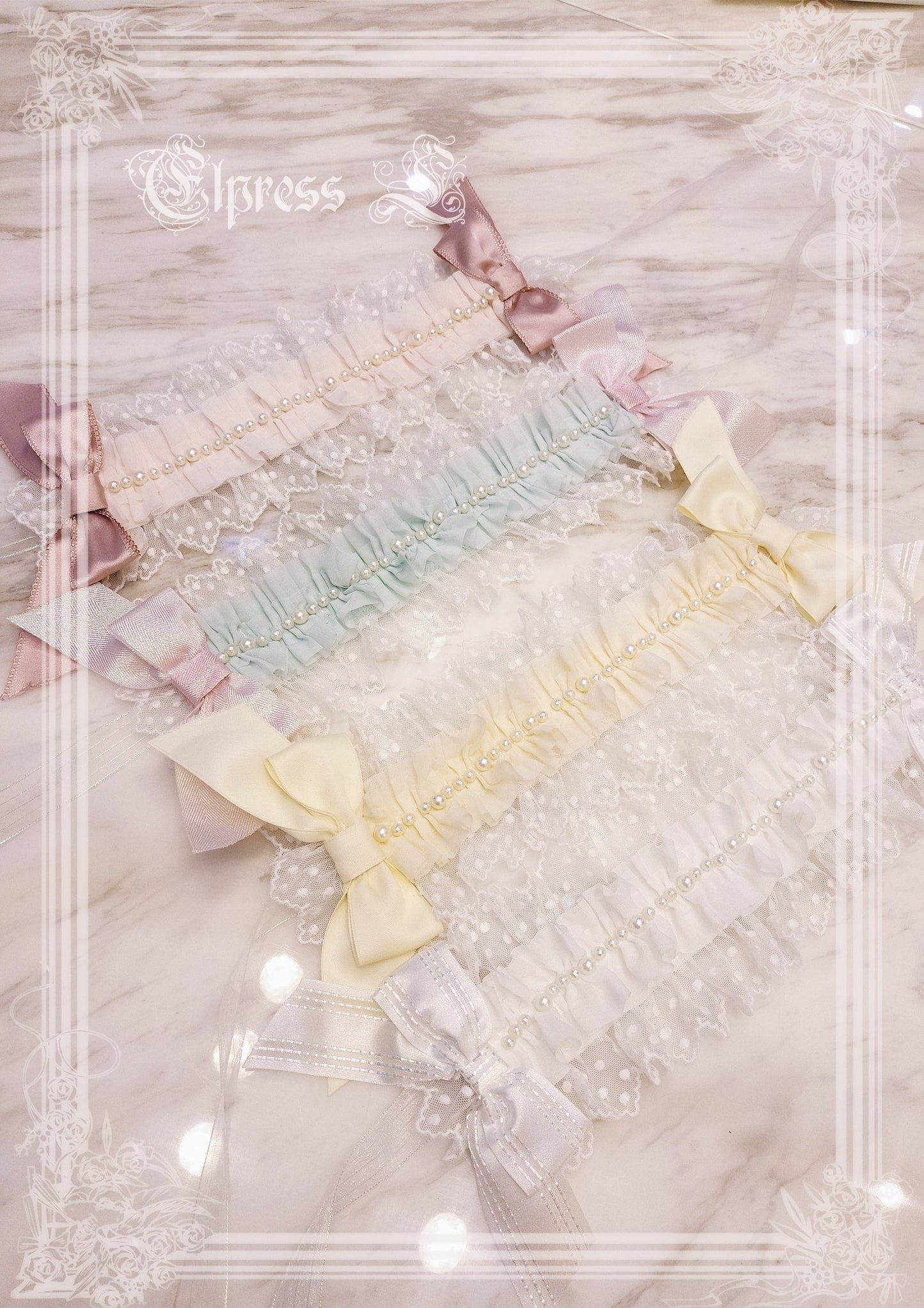 Elpress L・杆edding Lolita Floral Headdress BNT Veil