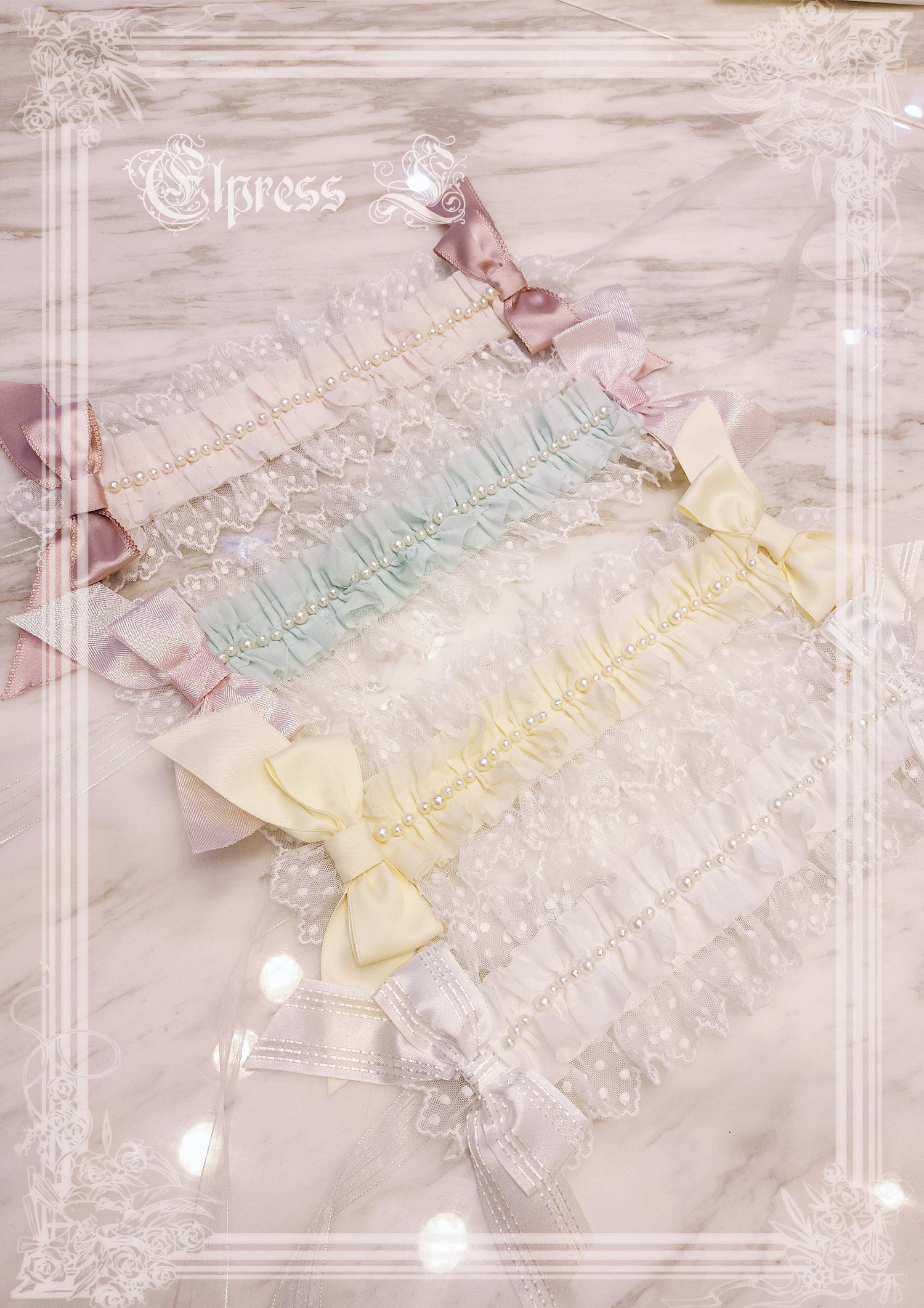 Elpress L・杆edding Lolita Floral Headdress BNT Veil