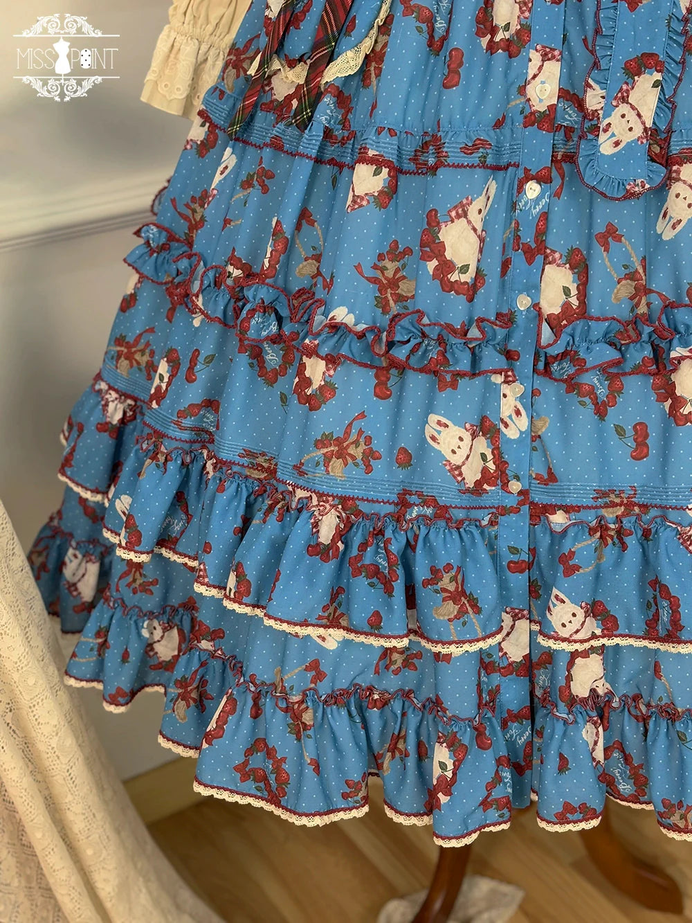 Miss Point - Forest Berry Bunny - Sweet Lolita JSK Elegant Bunny Print Dress