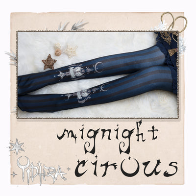 Yidhra - Midnight Circus - Argyle Digital Print Lolita Tights