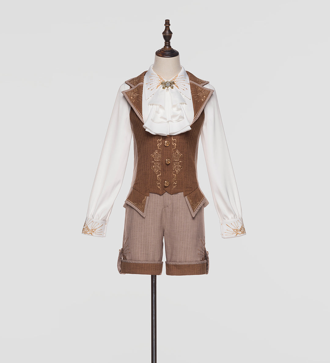 Youpairui - Sheffield - British Military Ouji Lolita Long Coat Full Set