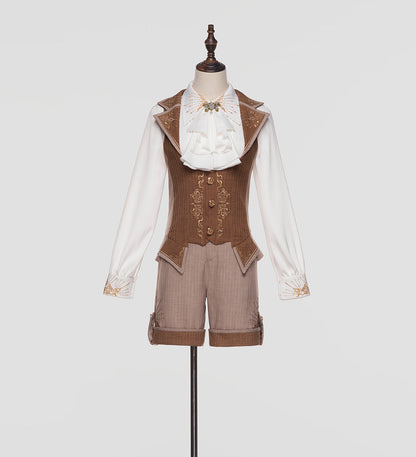 Youpairui - Sheffield - British Military Ouji Lolita Long Coat Full Set