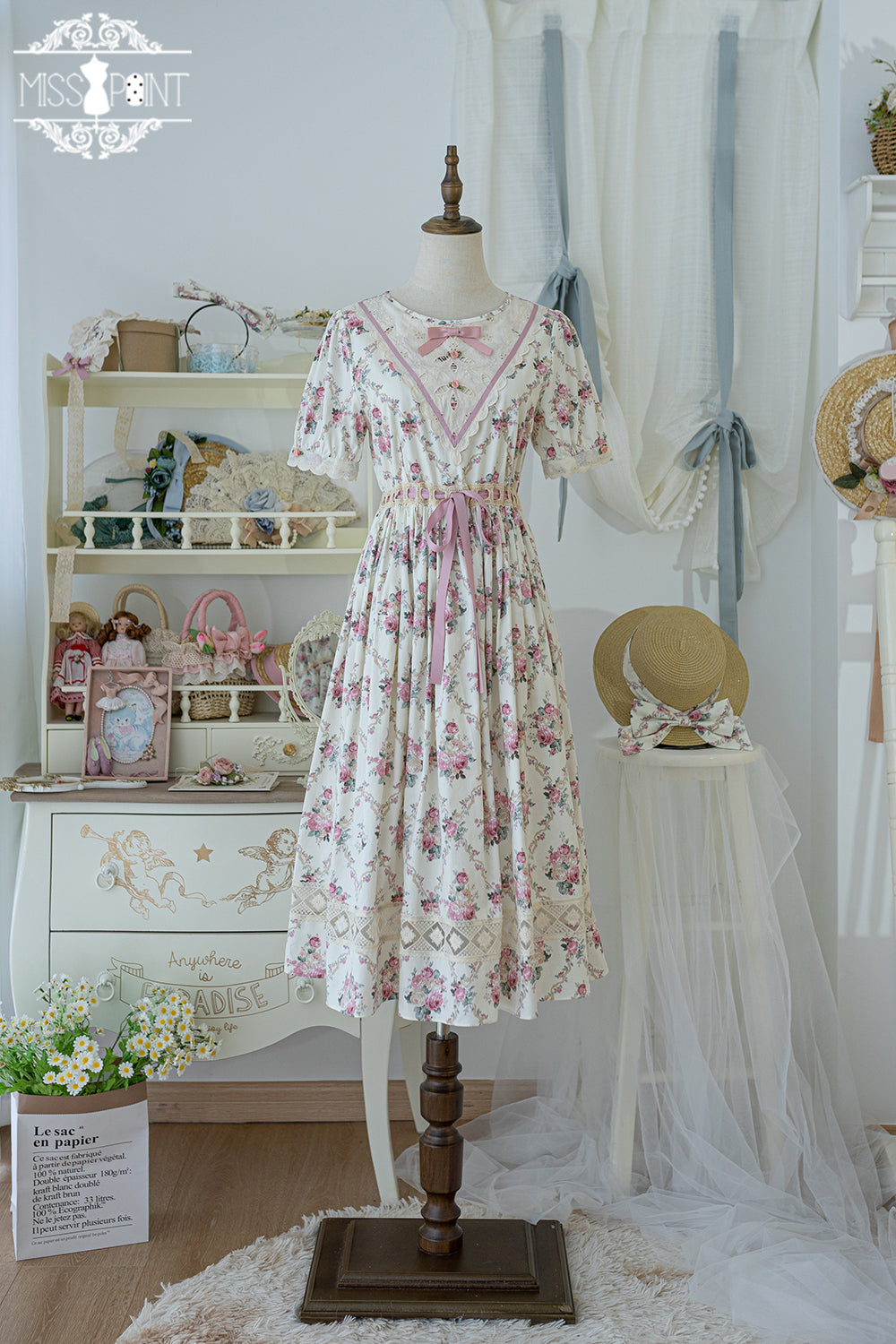 Miss Point - Happy Summer Elegant Lolita Floral OP Dress