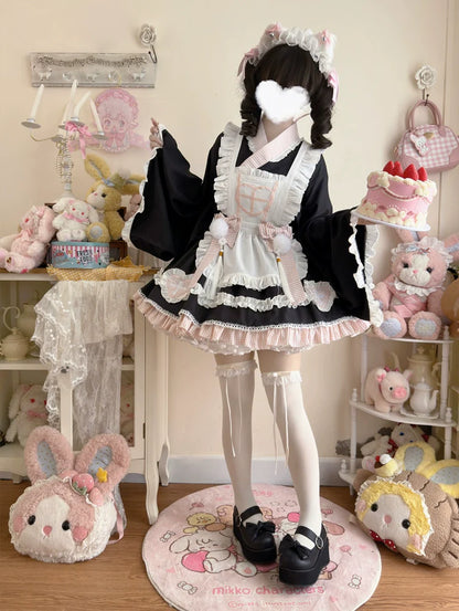 Hanguliang - Sweet Meow Nurse - Maid Lolita Skirt Set Kawaii Lolita Dress