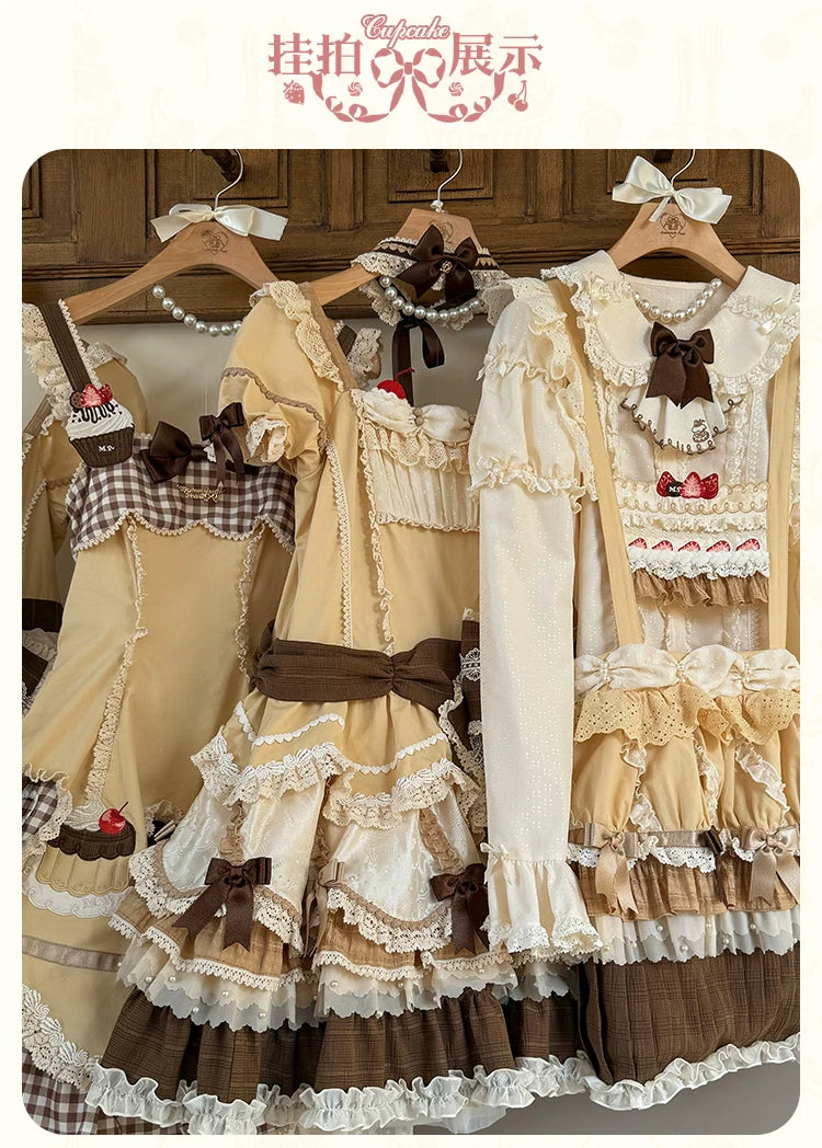 Mademoiselle Pearl - Cup Cake - Sweet Lolita OP Dress Kawaii Lolita JSK SK