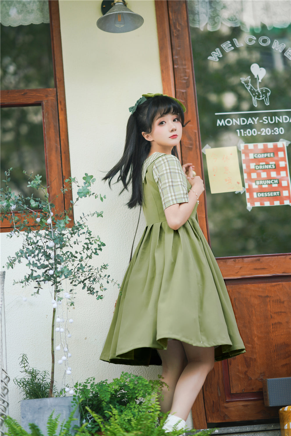 EESSILY - Macaron Waffle - Kawaii Lolita Short Sleeve Summer OP