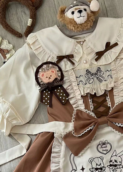 Sugar Girl - Sweet Layered Cake - Sweet Lolita JSK with Detachable Apron