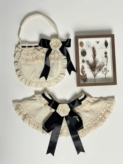 LeMiroir - Winter Solstice - Elegant Lolita Hat, Detachable Collar, Handbag