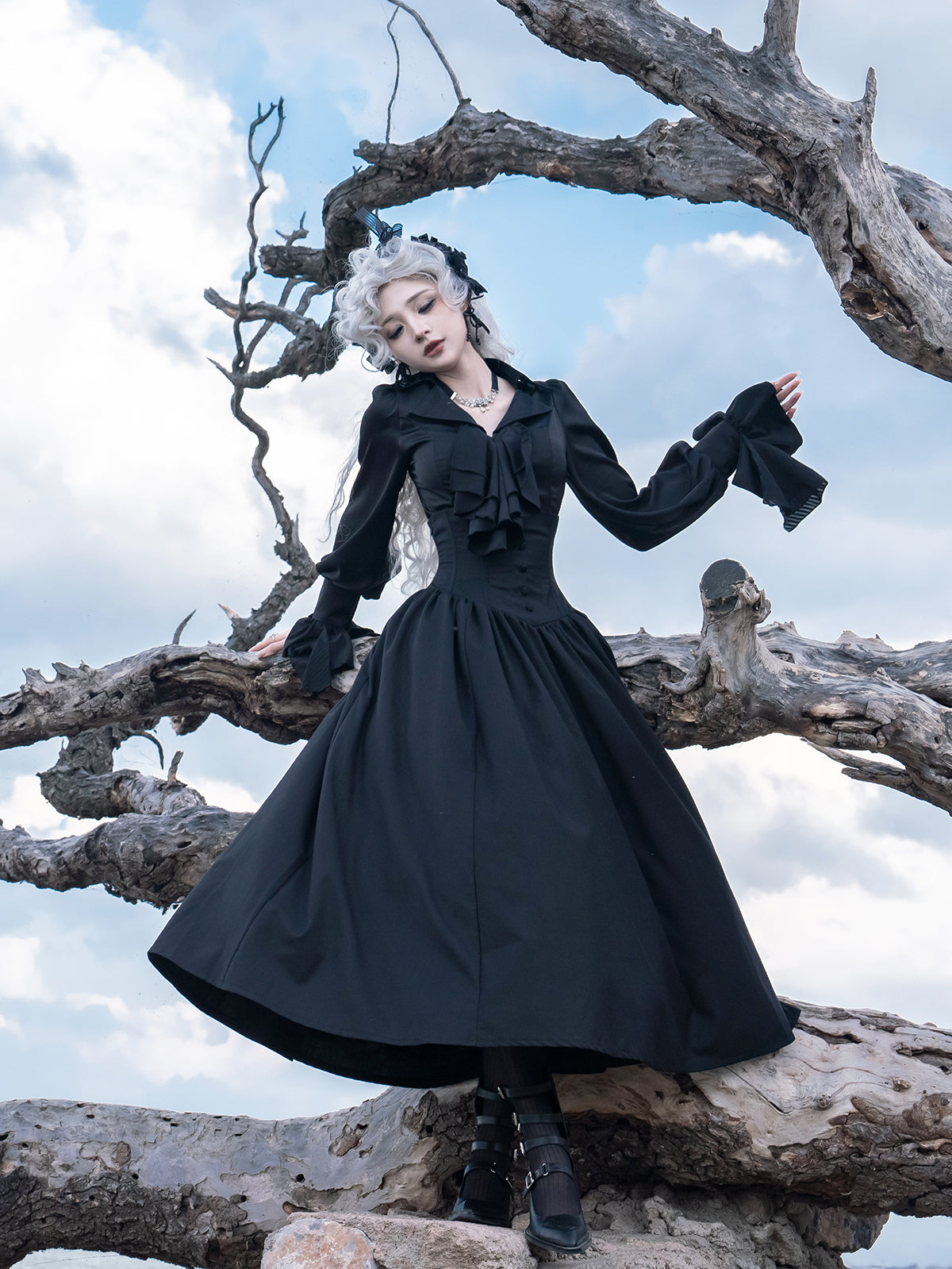 Muppet Mind Ben - Dream - Ouji Lolita Blouse Elegant V-neck Swallowtail Hem Shirt