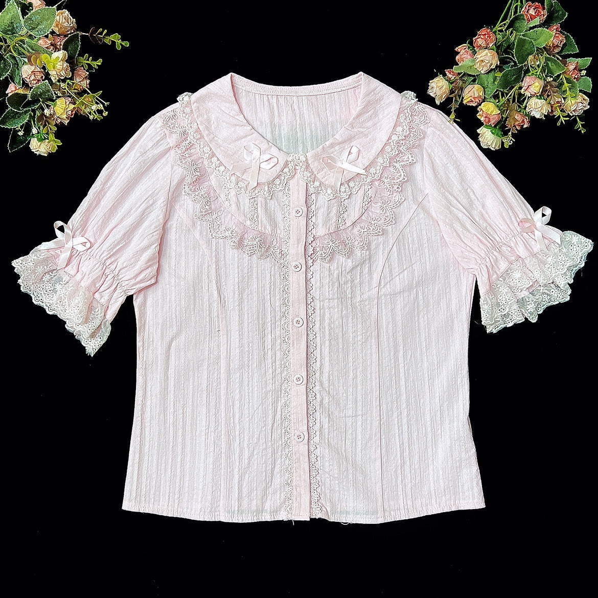 DMFS Lolita - Summer Short Sleeve Cotton Lolita Blouse