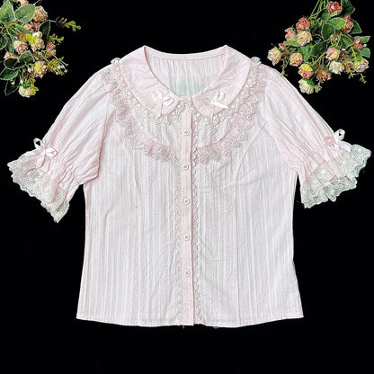 DMFS Lolita - Summer Short Sleeve Cotton Lolita Blouse