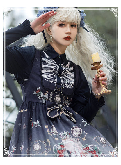 YingLuoFu - Black Fairytale - Gothic Twins Lolita JSK