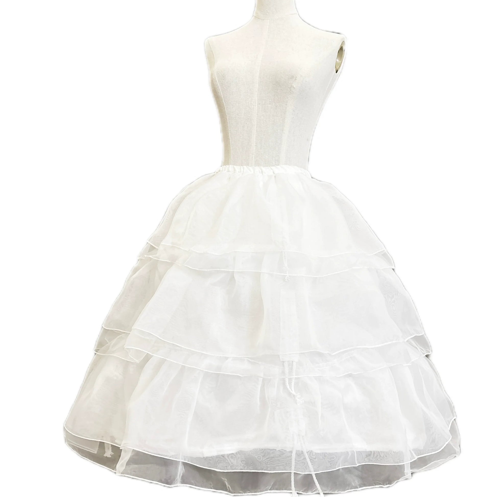 Caged Bird Hotel - Caged Bird - Lolita Petticoat White Plus Size Triple Layer Hoop Petticoat