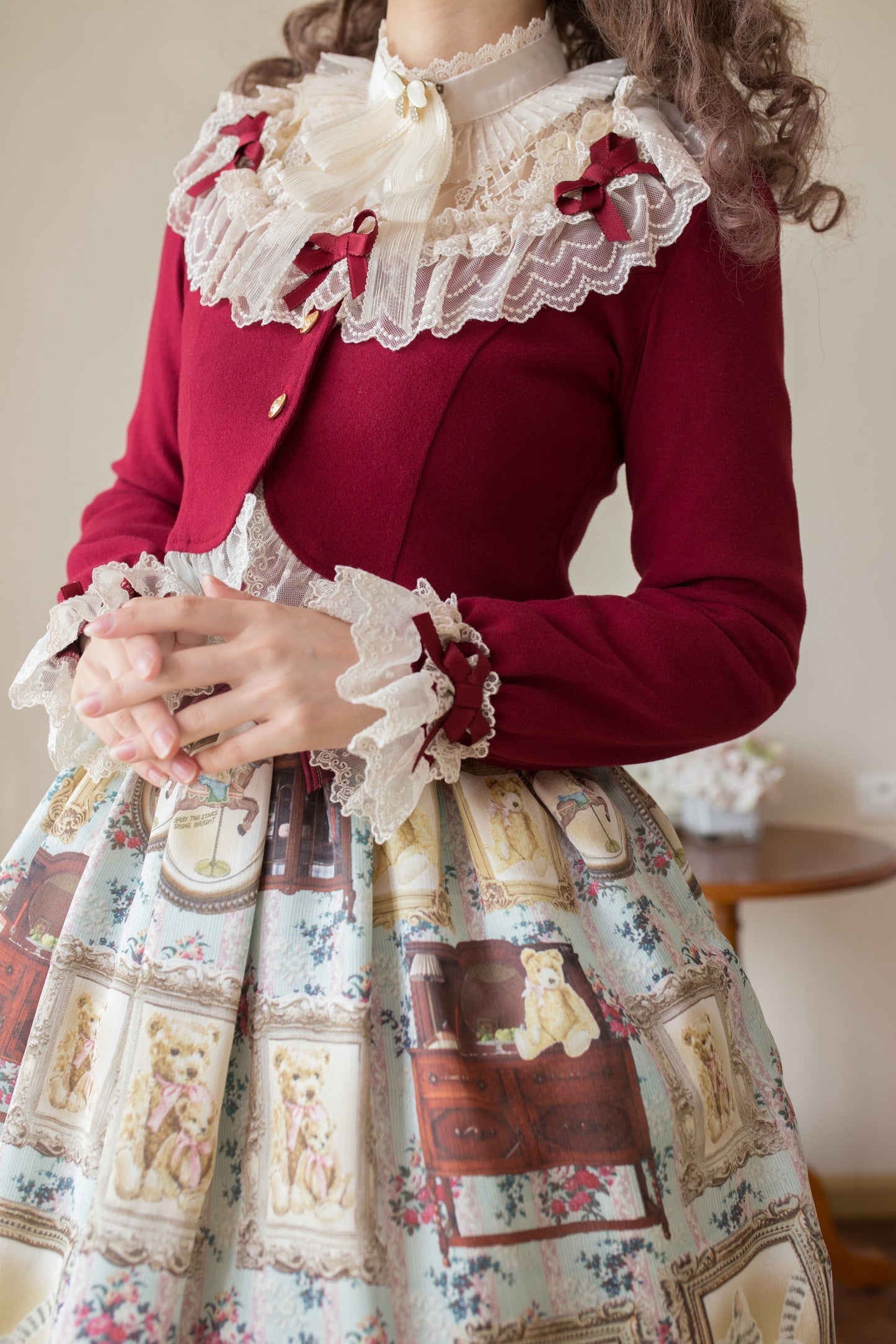 Unideer - Prelude - Elegant Lolita Bolero Jacket with Lace Ruffle Frill