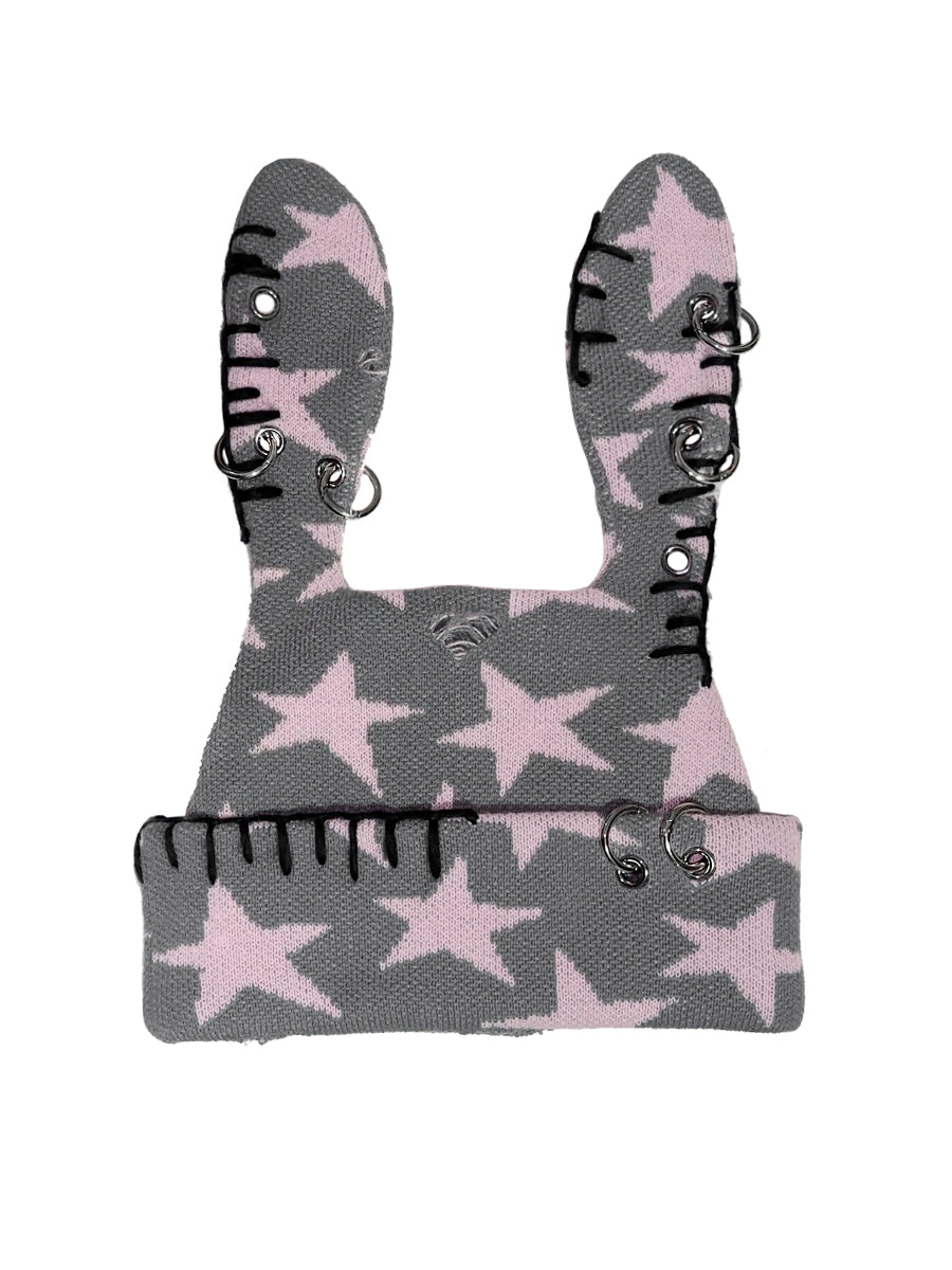 Rebellious Rabbit Five-pointed Star Knitted Cap【s0000004220】