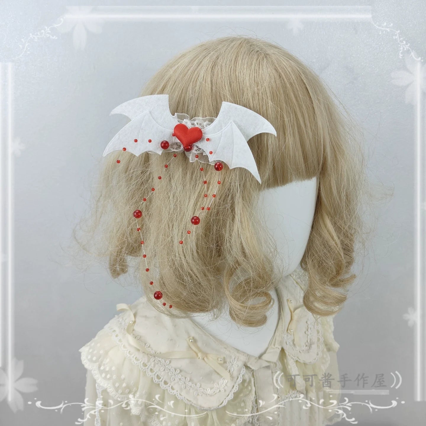 Cocoa Jam - Halloween Gothic Lolita Accessories, White Bride Style