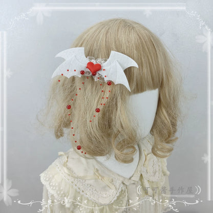 Cocoa Jam - Halloween Gothic Lolita Accessories, White Bride Style